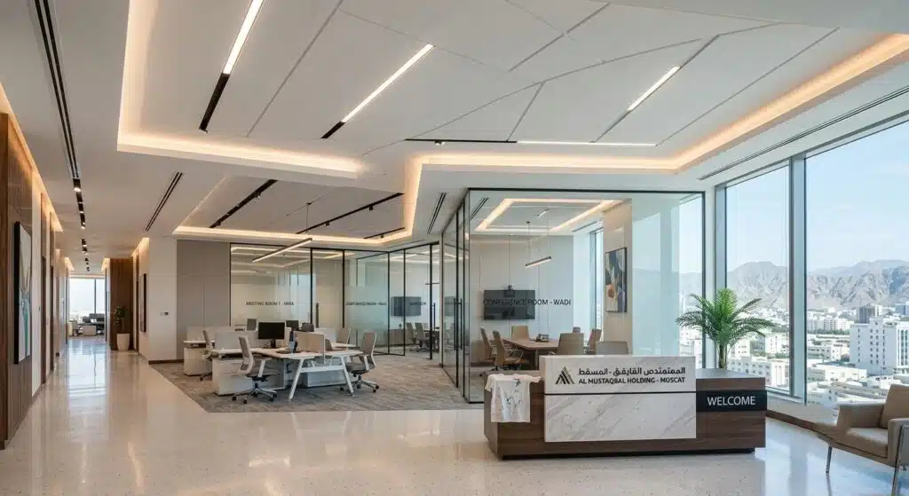 modern corporate office interior in Muscat, Oman